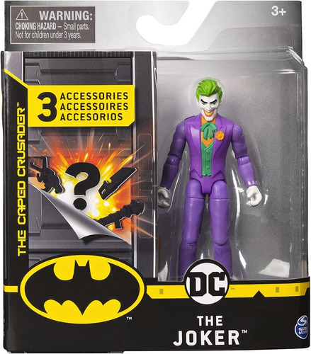 Figura Articulada 10cm Joker Dc The Caped Crusader