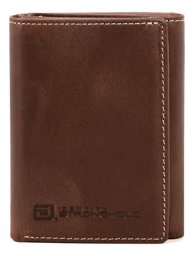 Id Stronghold Rfid Blocking Trifold Wallet Para Hombre Cuero