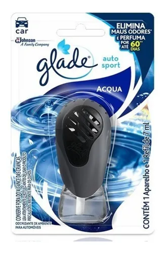 Aromatizante Glade Auto Sport Acqua Aparelho + Refil 7ml