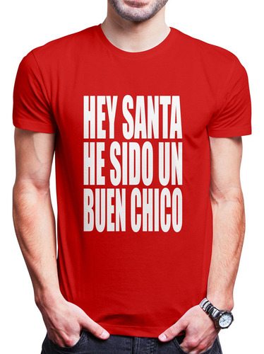 Polo Varon Hey Santa He Sido Bueno (d1110 Boleto.store)