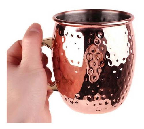 Taza Para Cafe O Bebidas Acero Inoxidable Bronceada Hermosa