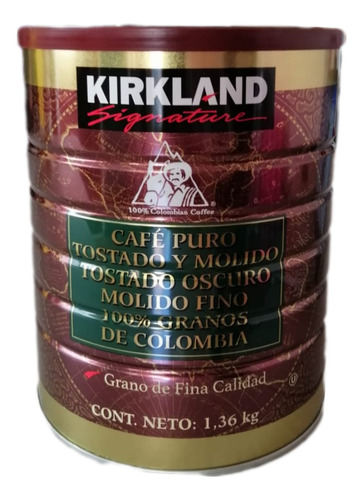 Kirkland Signature Café Molido 100% Colombiano De 1.36kg