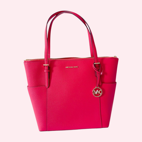 Tote Michael Kors Fucsia Rosa Lisa Oro Rosa