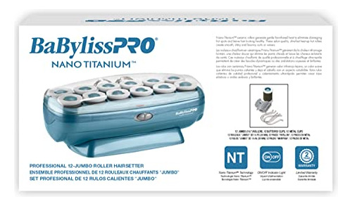 Babylisspro Jumbo Hot Rollers, Nano Titanium Hair Styling To