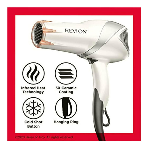 Revlon Secador De Pelo Con Calor Infrarrojo De 1875 W Para