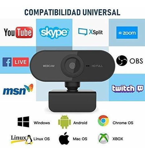 Tyc Cámara Web 1080p Con Micrófono, Cámara Web De Enfoque Au
