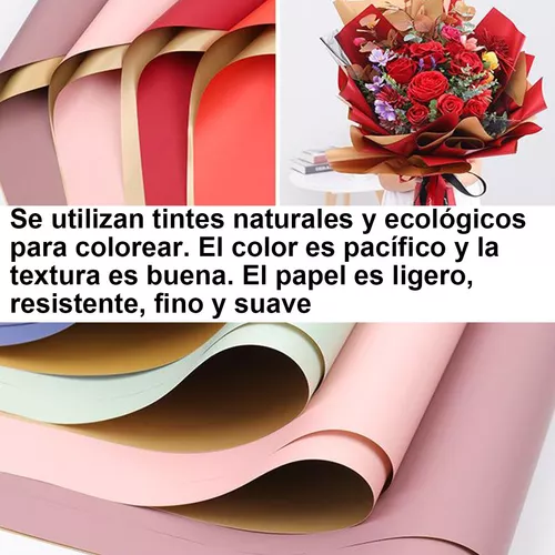 20 Hojas De Papel Coreano Para Ramos Bouquet Floral Patrón