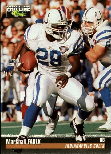 1995 Pro Line #109 Marshall Faulk Indianapolis Colts