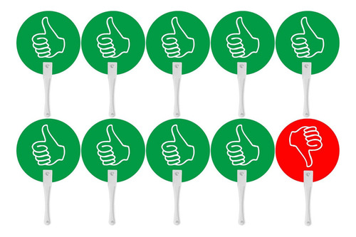 Fs 10x Pás De Votação Sim Não Pás Polegar Para Cima Pás