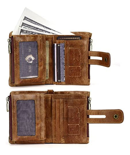 Billetera Pequeña Alkenred Vintage Para Mujer, Con Cadena De
