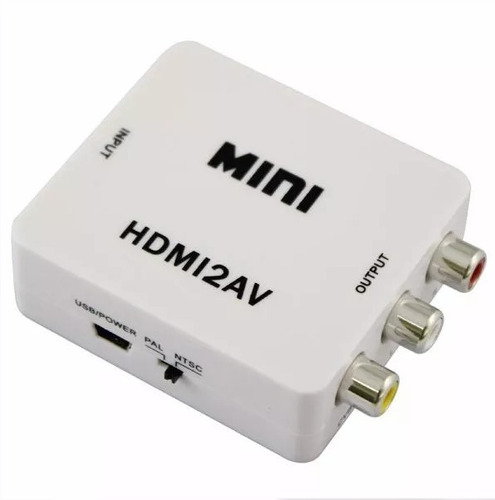 Conversor Hdmi A Rca Adaptador Tv Tubo Play Convertidor 1080 Local