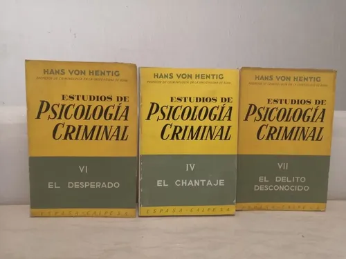 Libros. Tres Ejemplares Sobre Psicología Criminal. | MercadoLibre