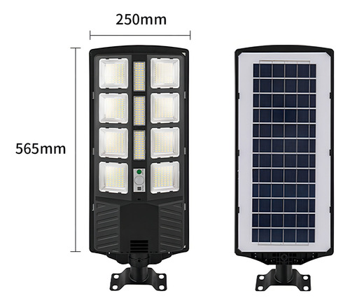 Lámpara Solar 400 Leds Alumbrado Público Suburbano 400w