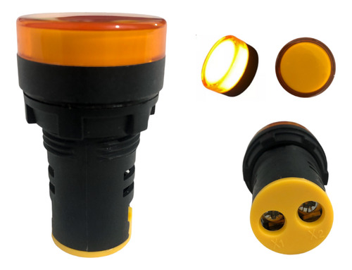 L20-ar1-y Sinaleiro Led 22mm - 110vcc/vca - Amarelo Metaltex
