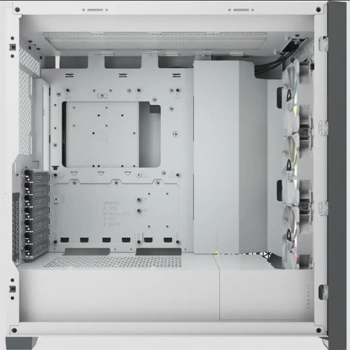 Imagen 2 de 4 de Gabinete Corsair Icue 5000x Rgb Blanco C/vidrio Templado