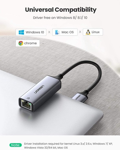 Adaptador Usb 3.0 A Rj45 Lan Gigabit Red Ugreen 10/100/1000