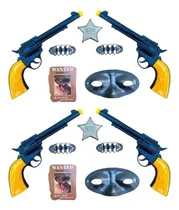 Comprar K02 Revolvers Xerife Cowboy Distintivo Carnaval Faroeste Kit