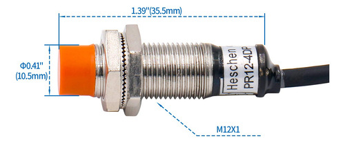 Interruptor De Sensor De Proximidad Inductivo M12 Pr12-4dp D
