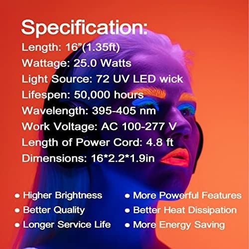 Barra De Luz Led Negra De 25 W Mejorada - Chip Led Grande De