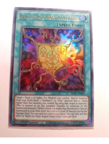 Rank-up-magic Argent Chaos Force Ultra Rare Yugioh