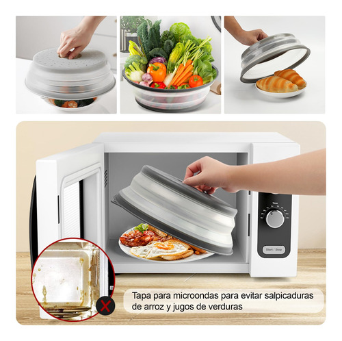 Tapa Para Microondas, Cubierta De Microondas Plegable