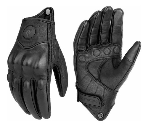 Guantes De Cuero Para Motociclista Motowolf