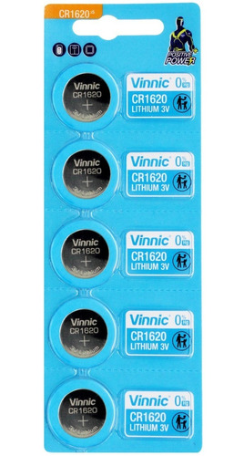 Pilas Boton Cr1620 Vinnic 1620 - 100 X Unids. - San Martin 