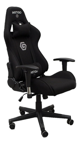 Silla Gamer De Tela Ergonómica Reclinable Negro