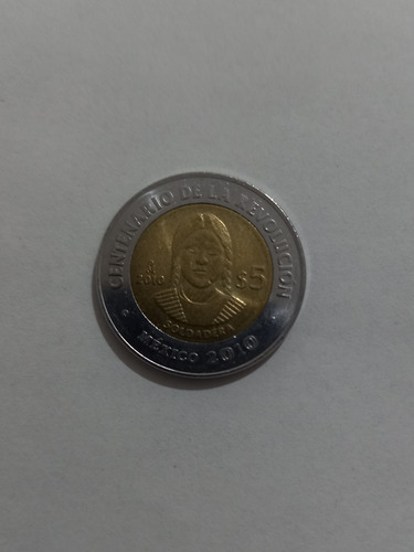 Moneda De 5 La Soldadera Centenario De La Revolucion (Usado)