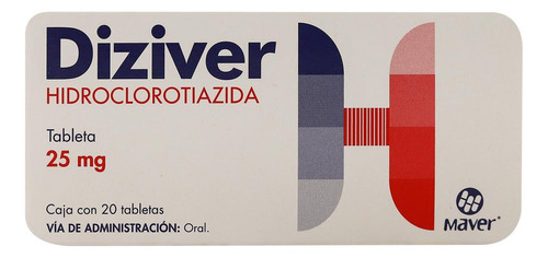 Diziver Hidroclorotiazida C/20 Tabs 25mg