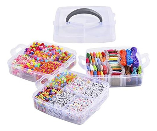 Peirich Kit De Cuentas Para Hacer Joyas, Incluye 44 Hilos D