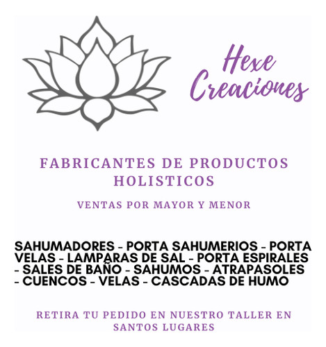 Ki Flor De Loto Sahumar 3 Piezas - Hexe Creaciones - Verde Kit Flor De Loto