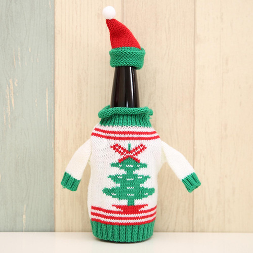 2 Funda Para Botella De Vino Con Sombrero Árbol De Navidad