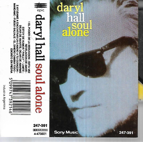 Daryl Hall Album Soul Alone Sony Music Cassette Nuevo