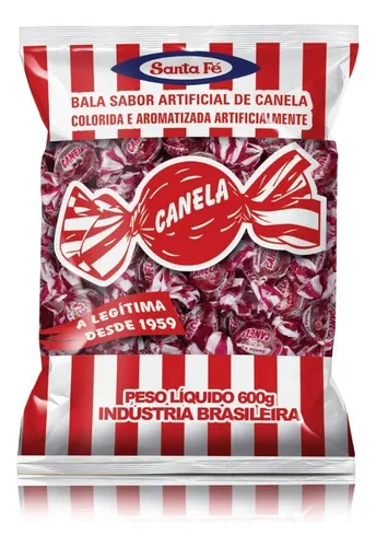 Bala De Canela Santa Fé Sem Glúten Pacote 600g