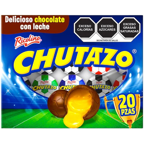 Balón Chocolate Con Leche Relleno Rompope 20 Piezas Ricolino