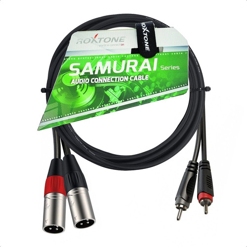 Cable Adaptador 2 X Rca A 2 X Xlr Canon Macho Profesional