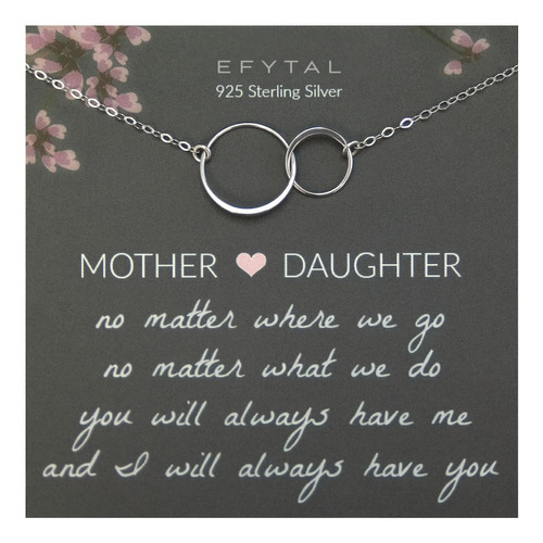 Efytal Regalos Para El Día De La Madre De Su Hija, Collar De