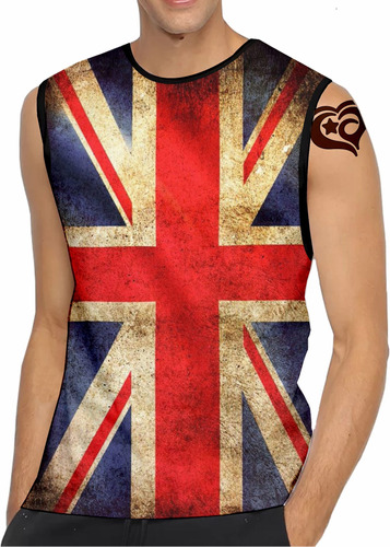 Camiseta Regata Bandeira Inglaterra Masculina Reino Unido