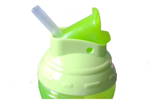 Copo Com Canudo Retrátil Munchkin Might Grip 296ml 12m+ Cor Verde-limão
