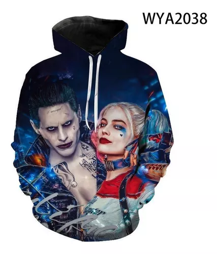 prima ramo de flores Mula Sudadera Con Capucha Raptor Squad Harley Quinn Joker Con Est | Cuotas sin  interés