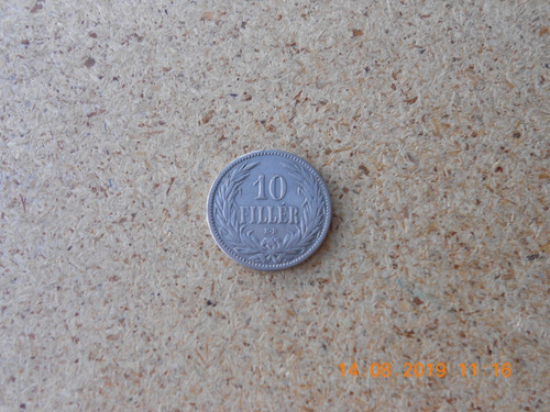 Moneda Antigua De Hungria 10 Filler - 1894