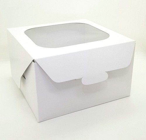 Caja Para Mini Tortas (17 X 17 X 10 Cm) C/visor Pack X 10 U.