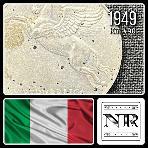 Italia - 10 Liras - Año 1949 - Km #90 - Caballo Alado