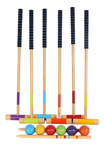 Juego De Croquet Deportivo Para Exteriores, 6 Piezas, 1