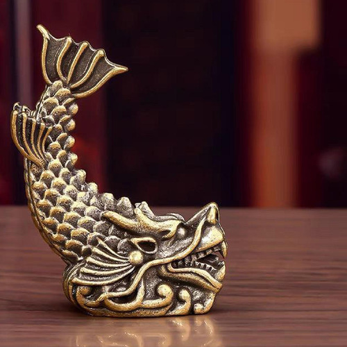 Decoración China Feng Shui Estatua De Latón Wen Adorno
