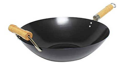 Grupo Truenos Tf002 Antiadherente Wok De Acero Al Carbono Co