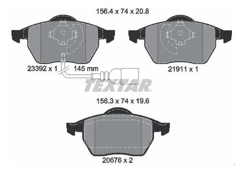 Imagen 6 de 11 de Juego Pastillas Delanteras Seat Leon Vw Bora Vento Textar