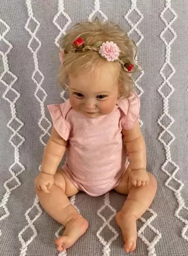 Bebê Boneca Reborn Menina Em Tecido Realista Original 60cm