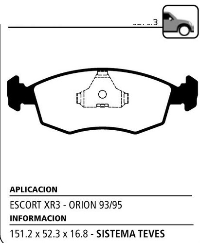 Juego Pastillas De Freno Litton P/ Ford Escort Xr3